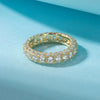 Wholesale Cartoon Style S925 Sterling Silver Square Multidiamond Ring With Electroplating For Couples And Women