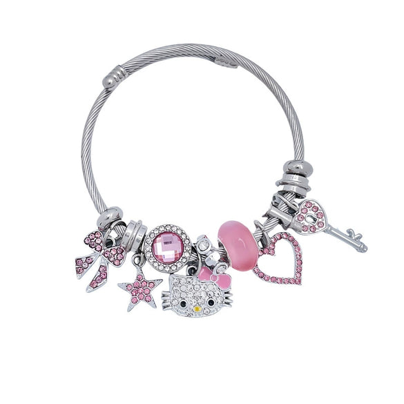 Wholesale Cartoon Style Zinc Alloy Electroplated Beaded Bracelet