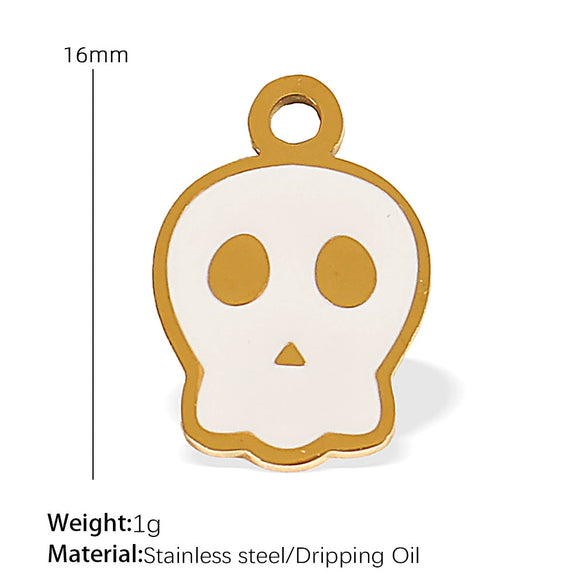 Wholesale Cartoon 316L Stainless Steel Jewelry Set With Dripping Oil Treatment Pendant Necklace And Earrings