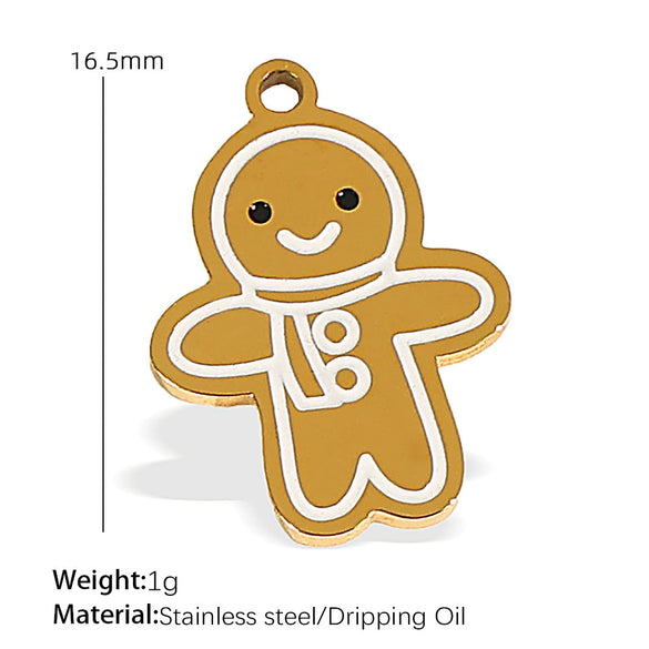 Wholesale Cartoon 316L Stainless Steel Jewelry Set With Dripping Oil Treatment Pendant Necklace And Earrings
