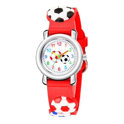 Wholesale Cartoon Watch 3d Embossed Football Pattern Children'S Watch Hello Jewelry