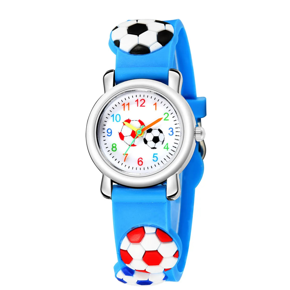 Wholesale Cartoon Watch 3d Embossed Football Pattern Children'S Watch Hello Jewelry