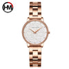 Wholesale Carved Retro Women's Quartz Diamond Watch With Alloy Case Stainless Steel Strap And Buckle Mineral Reinforced Glass Mirror Round Dial