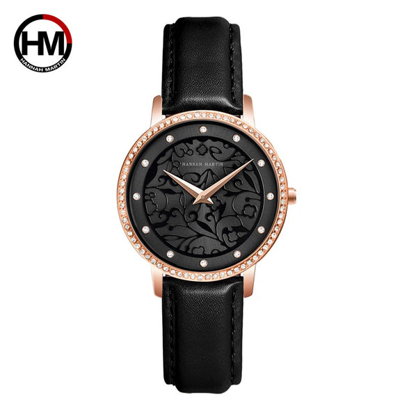 Wholesale Carved Retro Women's Quartz Diamond Watch With Alloy Case Stainless Steel Strap And Buckle Mineral Reinforced Glass Mirror Round Dial