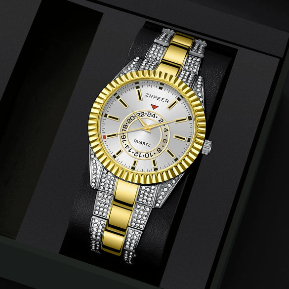 Wholesale Casual Alloy Band Round Dial Quartz Watch For Men And Women