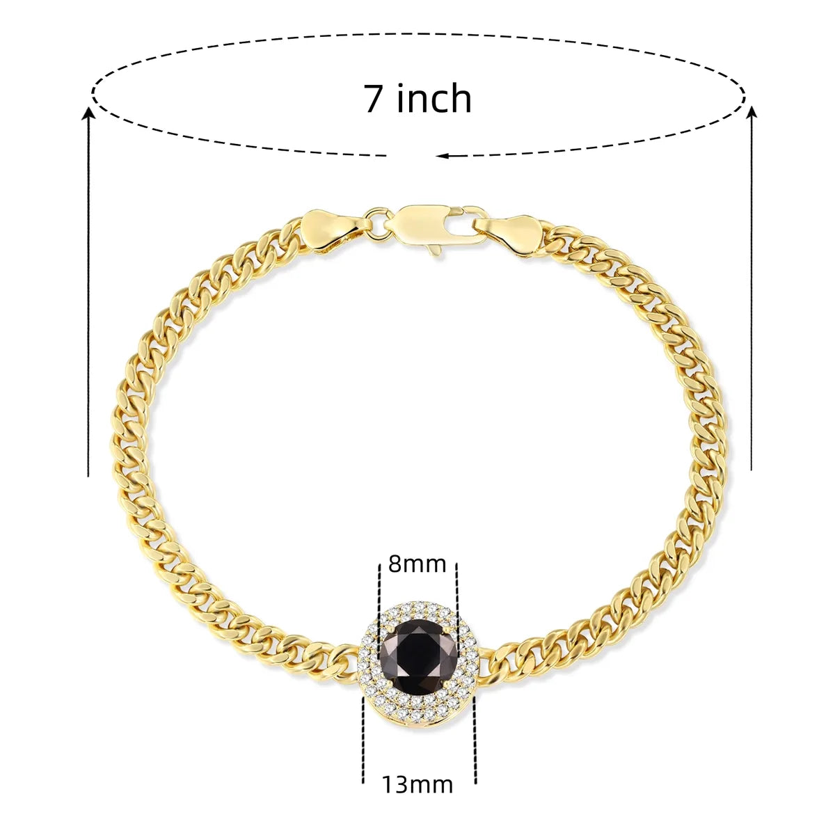 Wholesale Casual Classic Style Round Brass Inlay 18K Gold Plated Zircon Bracelets