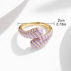 Wholesale Casual Color Block Copper Enamel Plating 18K Gold Plated Open Rings