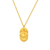 Wholesale Casual Constellation Necklace For Women Titanium Steel Gold Plated Casting Oval Hammer Cross Chain