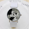 Wholesale Casual Digital Quartz Movement Round Electronic Watch For Middle School Students With Cartoon Style Alloy Case Imitation Leather Strap And Titanium Buckle