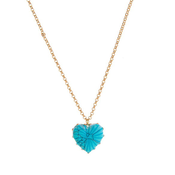 Wholesale Casual Geometric Electroplated Copper Heart Shape Pendant Necklace For Women
