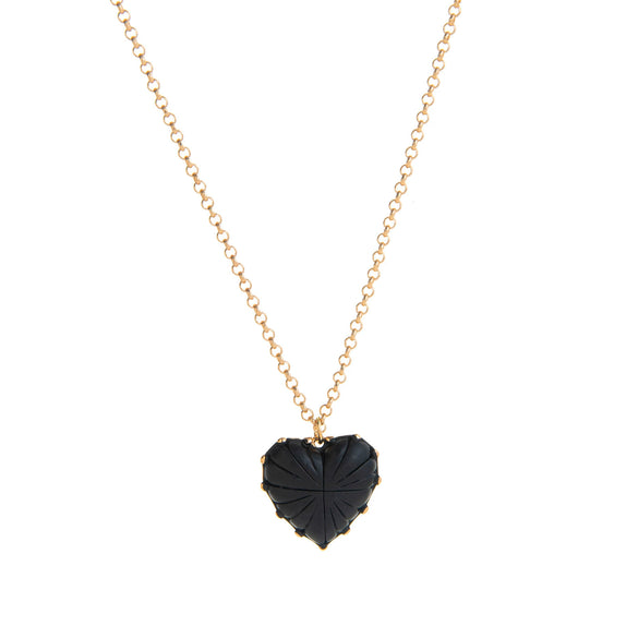 Wholesale Casual Geometric Electroplated Copper Heart Shape Pendant Necklace For Women