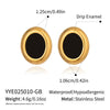 Wholesale Casual Geometric Oval Stainless Steel Earrings With Pvd Furnace Vacuum Real Gold Plating For Girls