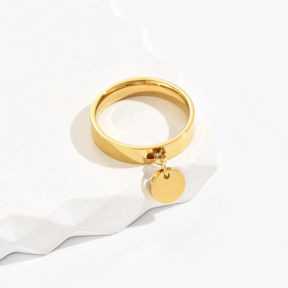 Wholesale Casual Geometric Stainless Steel Titanium Steel Electroplated Ring For Women And Unisex