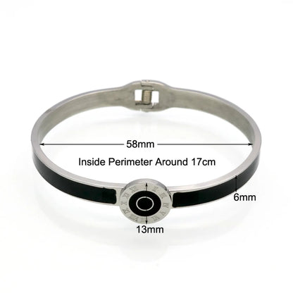 Wholesale Casual Letter Titanium Steel Bangle