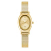 Wholesale Casual Oval Quartz Watch For Female Alloy Case And Strap Mineral Reinforced Glass Mirror Spiral Crown Horseshoe Buckle