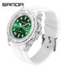 Wholesale Casual Quartz Watch With Transparent Shell Round Dial Acrylic Mirror Abs Case And Silicone Strap
