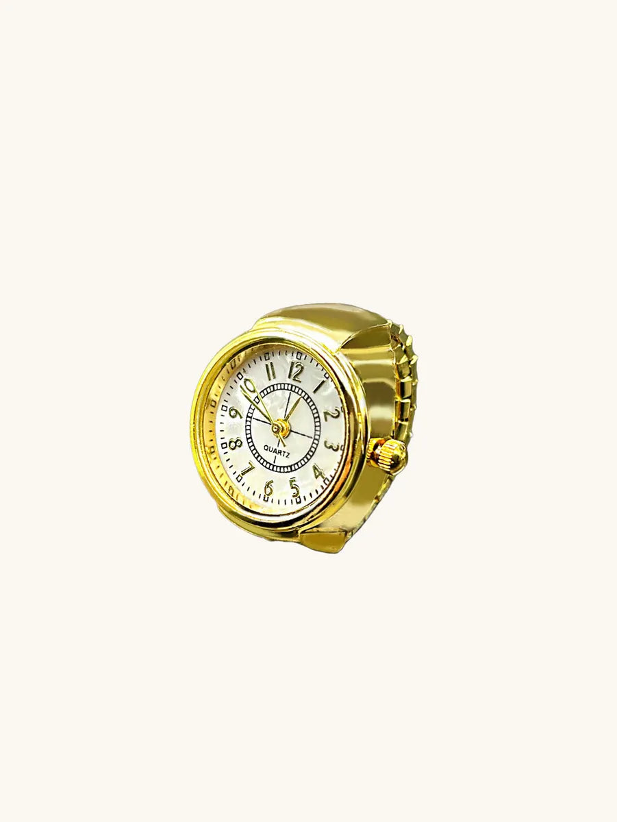 Casual Simple Style Clock Alloy Plating Unisex Rings