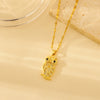 Wholesale Casual Simple Style Dog Copper Plating Inlay 18K Gold Plated Zircon Pendant Necklace