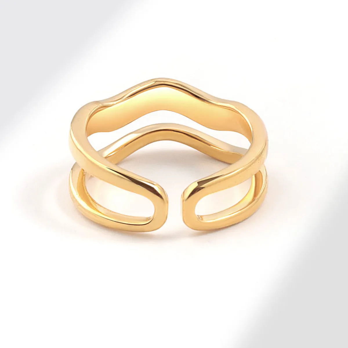 Wholesale Casual Simple Style Geometric Copper Plating Open Rings