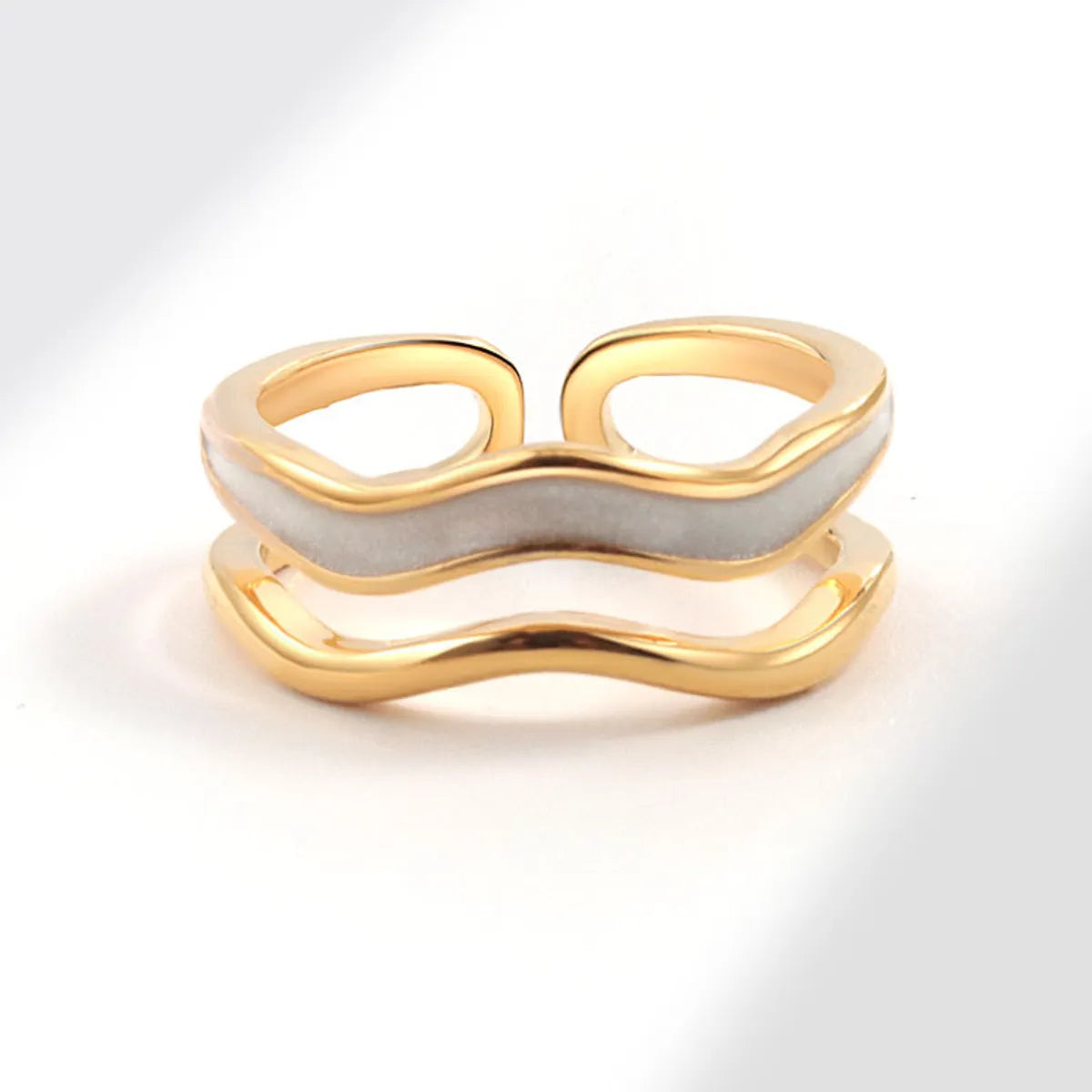 Wholesale Casual Simple Style Geometric Copper Plating Open Rings