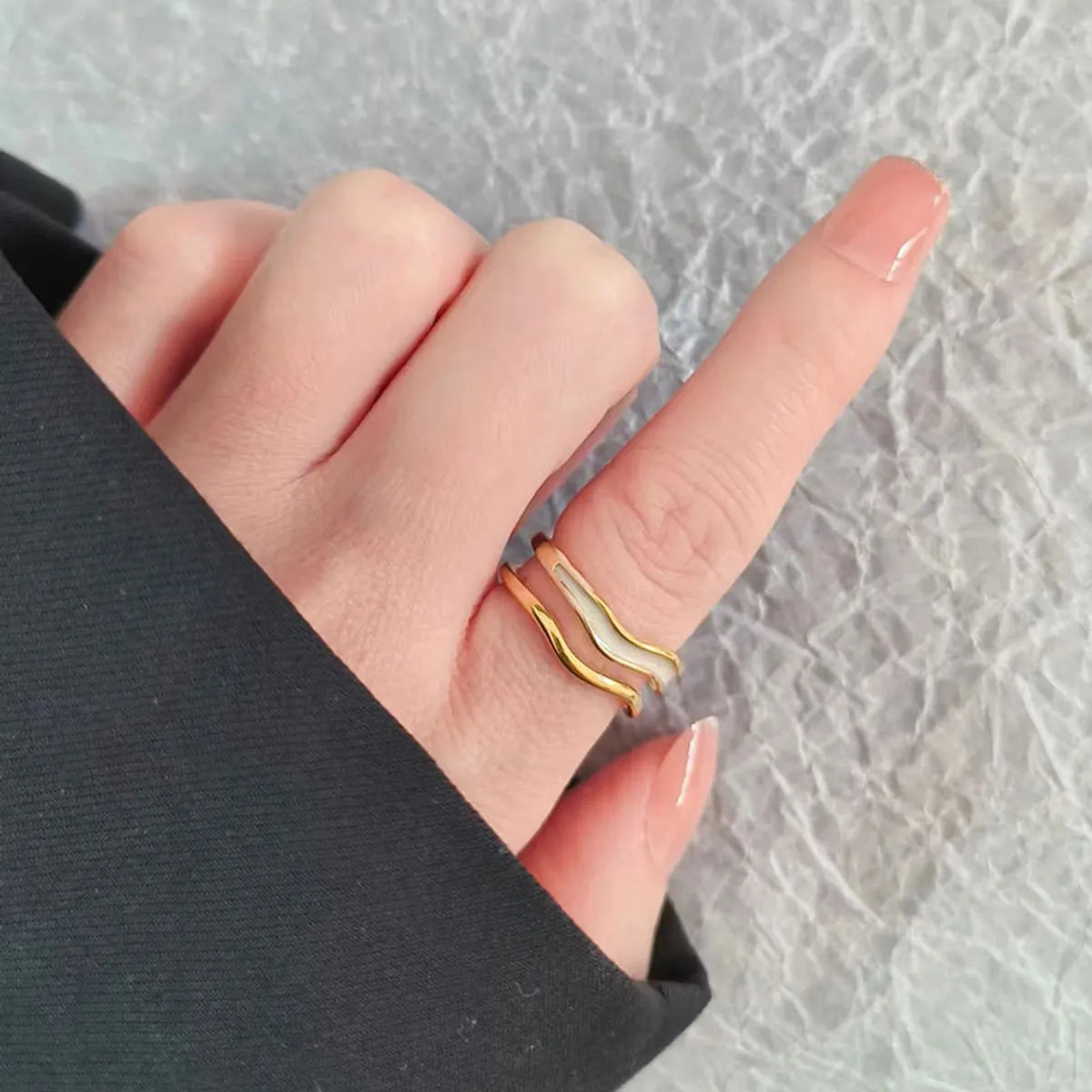 Wholesale Casual Simple Style Geometric Copper Plating Open Rings