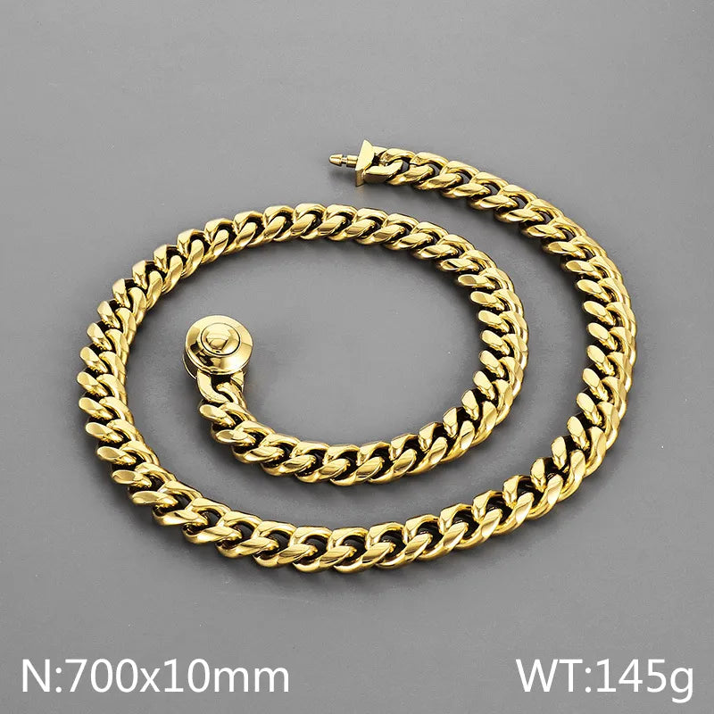 Wholesale Jewelry Casual Simple Style Geometric Titanium Steel Rhinestones 18K Gold Plated Polishing Inlay Bracelets Necklace