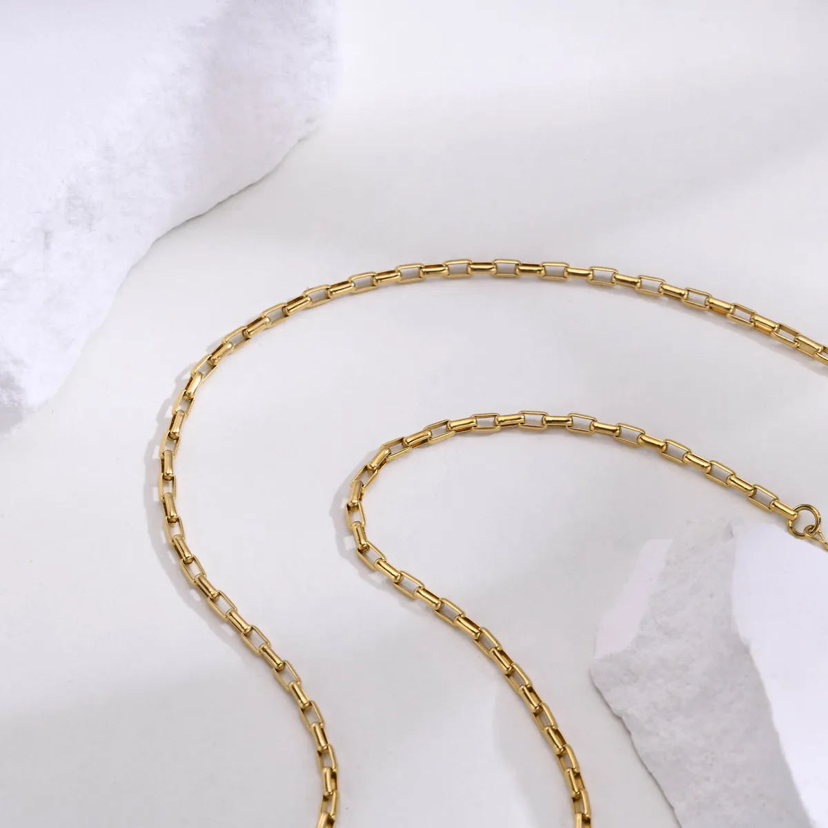 Wholesale Casual Simple Style Solid Color Stainless Steel Gold Plated Necklace