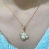 Wholesale Cat Claw Zircon Pendant Freshwater Pearl Sweater Chain For College Students Copper Alloy And Pearl Material