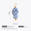 Wholesale Ceramic And Stainless Steel Fish Shape Polka Dot Handmade Jewelry Accessories With Electroplating