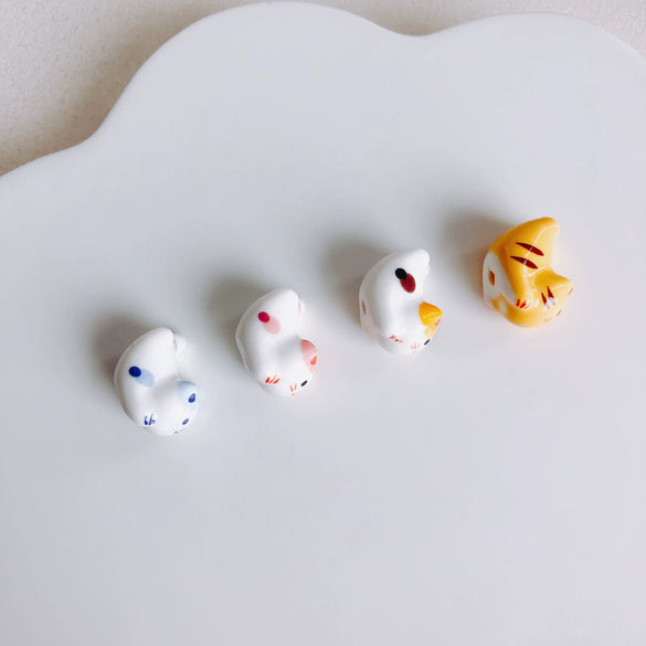 Wholesale Ceramic Cat Beaded Wind Chime Bracelet Jewelry Accessories Lovely Style Environmental Protection Process