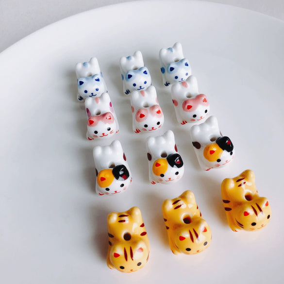 Wholesale Ceramic Cat Beaded Wind Chime Bracelet Jewelry Accessories Lovely Style Environmental Protection Process