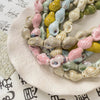 Wholesale Ceramic Conch Pattern Loose Beads For Handmade Jewelry Retro Style With High Temperature Flower Glaze And Paint Treatment