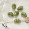 Wholesale Ceramic Conch Pattern Loose Beads For Handmade Jewelry Retro Style With High Temperature Flower Glaze And Paint Treatment