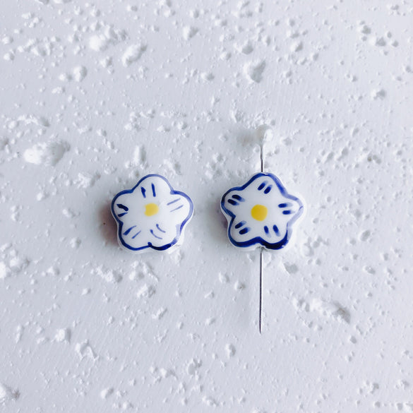 Wholesale Ceramic Handdrawn Flower Loose Beads For Beaded Bracelet Jewelry Accessories Environmental Protection