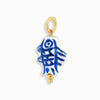 Wholesale Ceramic Pendant Necklace With Cherry Bird Redcrowned Crane Pattern Gold Electroplated For Women