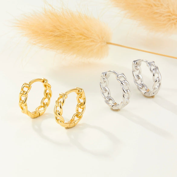 Wholesale Chain Earrings S925 Sterling Silver Circle Geometric Seiko For Women