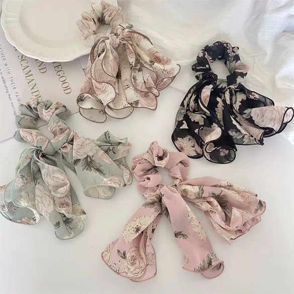 Wholesale Chiffon Handmade Flower Bow Hair Ring Headband Headdress