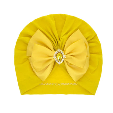 Wholesale Children'S Solid Color Big Bow Rhinestone Hedging Hat Nihaojewelry