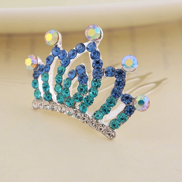 Wholesale Children's Alloy Crown Hair Comb Hair Accessories With Electroplating Process