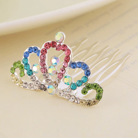Wholesale Children's Alloy Crown Hair Comb Hair Accessories With Electroplating Process