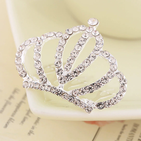 Wholesale Children's Alloy Crown Hair Comb Hair Accessories With Electroplating Process