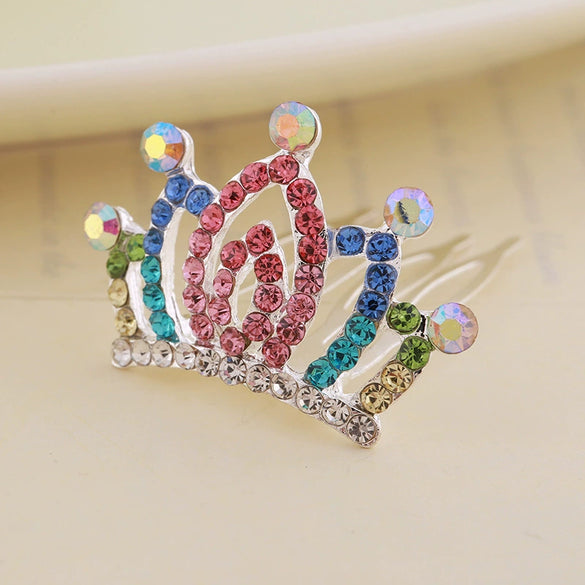 Wholesale Children's Alloy Crown Hair Comb Hair Accessories With Electroplating Process