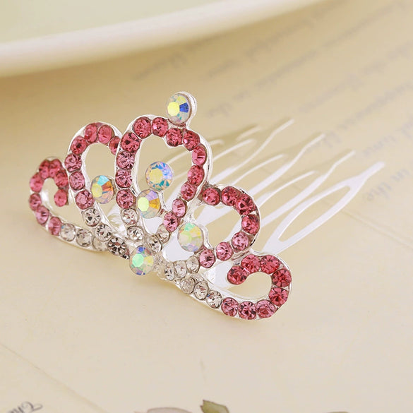 Wholesale Children's Alloy Crown Hair Comb Hair Accessories With Electroplating Process