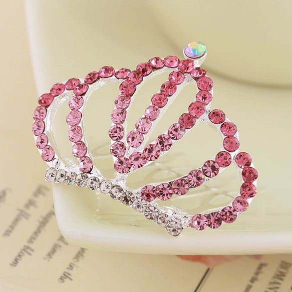 Wholesale Children's Alloy Crown Hair Comb Hair Accessories With Electroplating Process