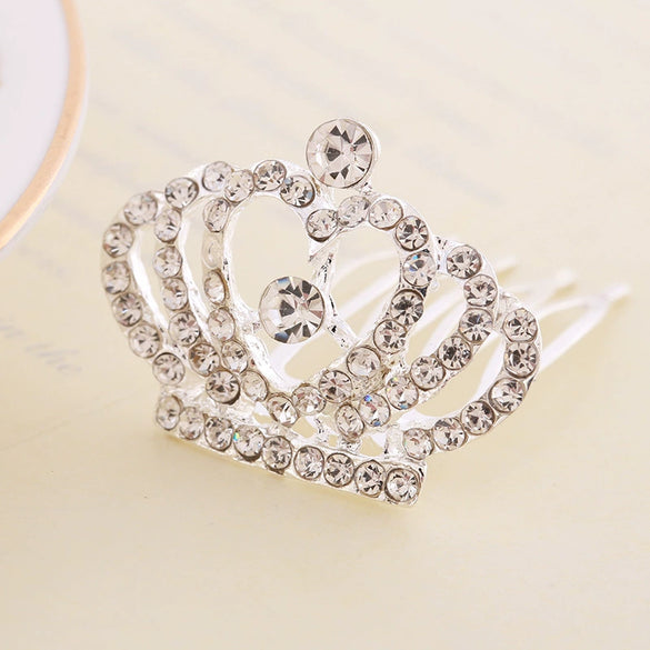Wholesale Children's Alloy Crown Hair Comb Hair Accessories With Electroplating Process