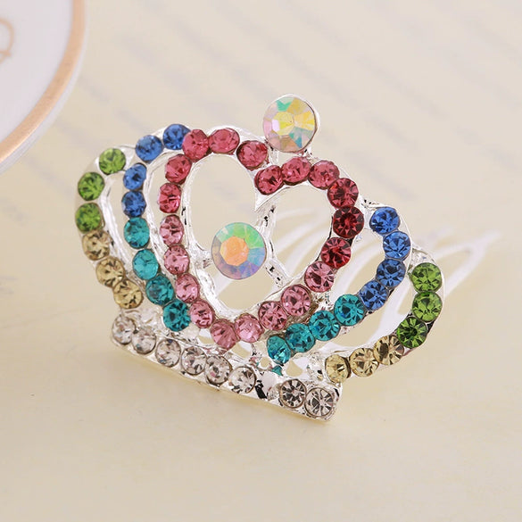 Wholesale Children's Alloy Crown Hair Comb Hair Accessories With Electroplating Process