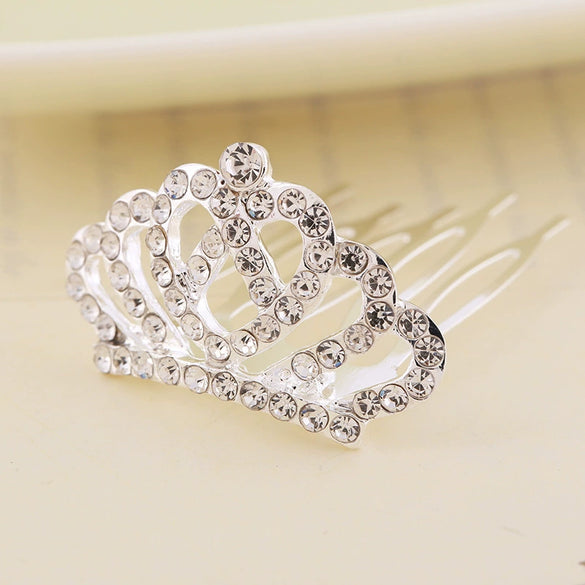 Wholesale Children's Alloy Crown Hair Comb Hair Accessories With Electroplating Process