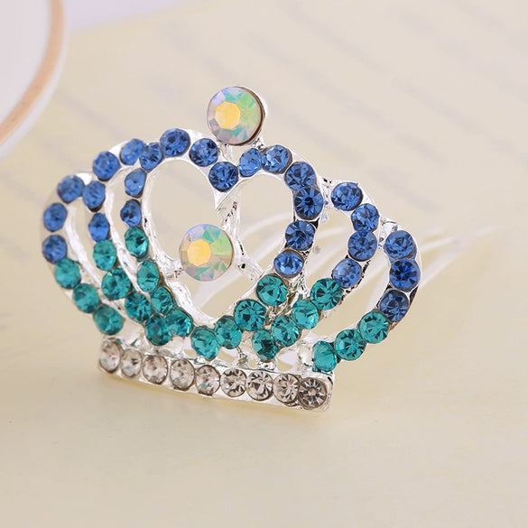 Wholesale Children's Alloy Crown Hair Comb Hair Accessories With Electroplating Process