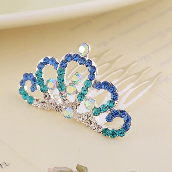 Wholesale Children's Alloy Crown Hair Comb Hair Accessories With Electroplating Process