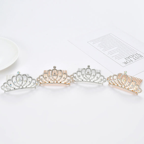 Wholesale Children's Alloy Hair Comb Insert Comb With The Crown Styling And Electroplating Treatment
